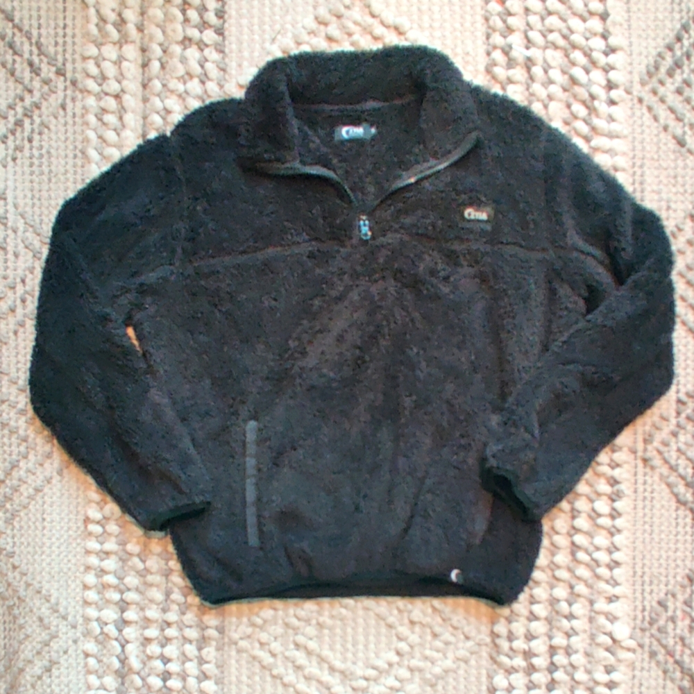 Zyia Active Black Sherpa Teddy ¼ Zip Pullover Size Small - Picture 3 of 7